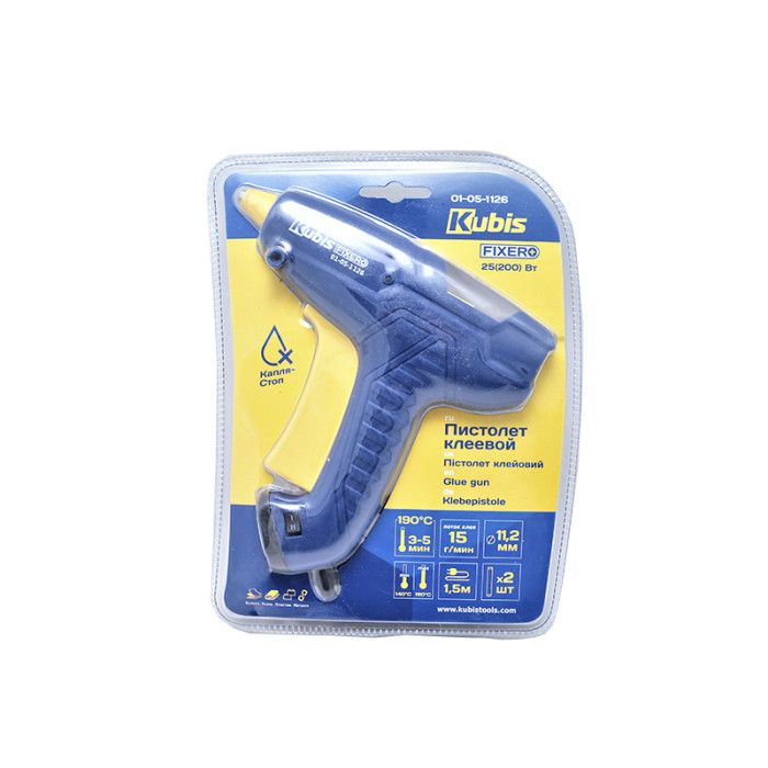 Клейовий пістолет Kubis 200 Вт 11.2 мм, з перемикачем температури (01-05-1126)