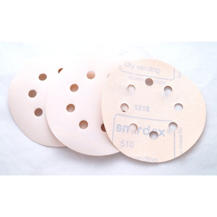 Абразивний круг SMIRDEX 510, d125мм, 8 отворів, біле