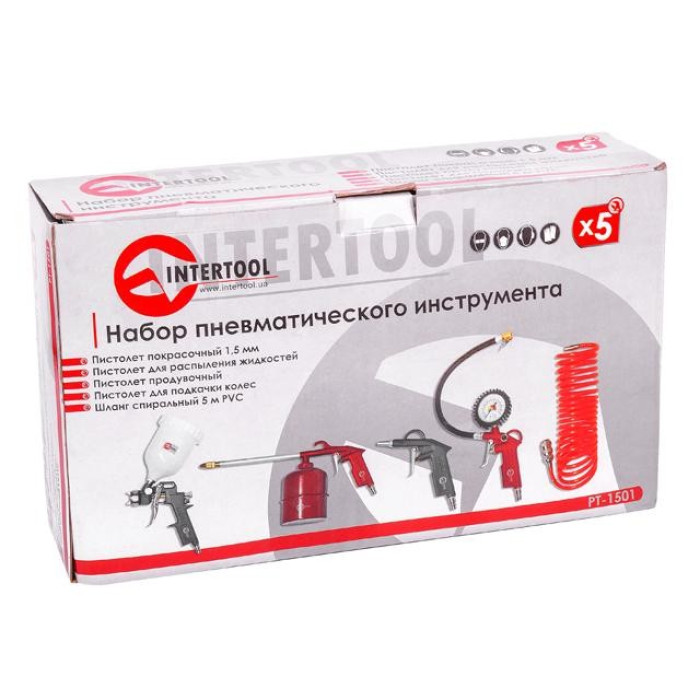 Набір пневматичний 5 од. INTERTOOL PT-1501