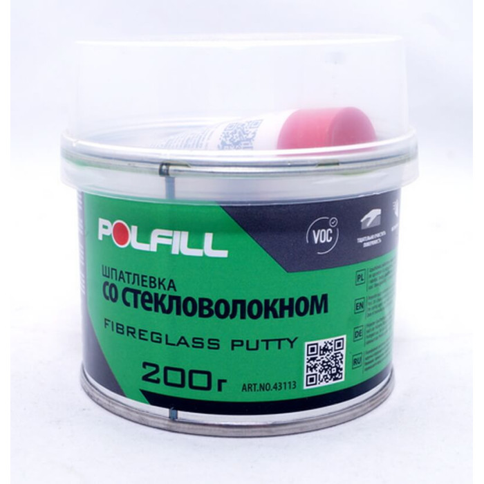Шпаклівка зі скловолокном Polfill, 0,2 кг