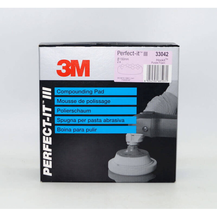 Коло полірувальне пурпурове 3М hookit, кріплення на липучку D150мм (арт.33042)