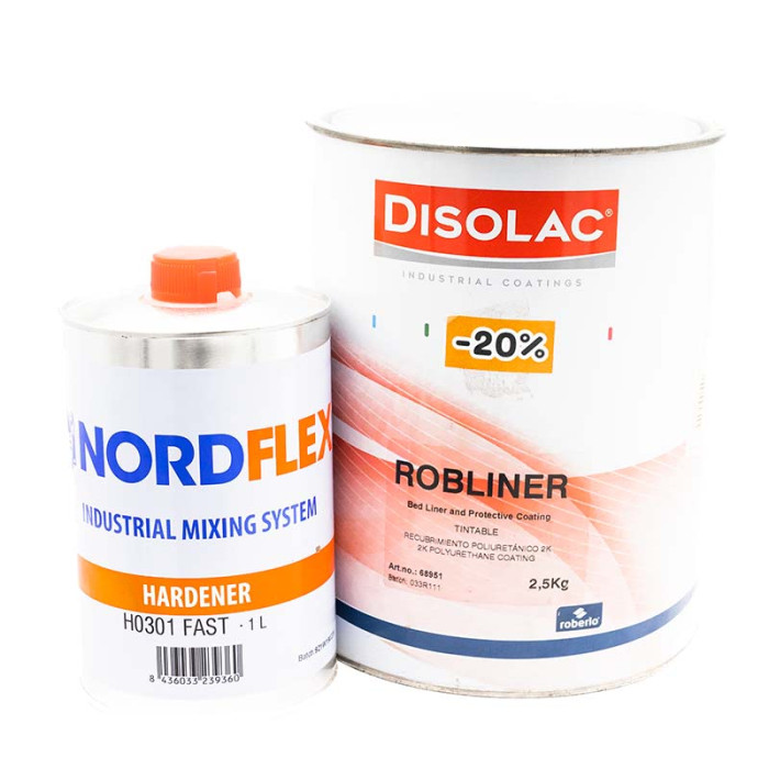 Захисне покриття ROBERLO Robliner TINTABLE 2.5кг + затверджувач швидкий H0301 1л