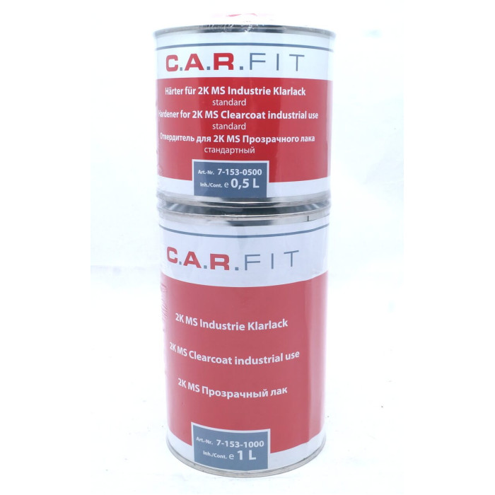 Лак прозорий CARFIT 2:1 2K MS 1л + відп. MS 0,5л