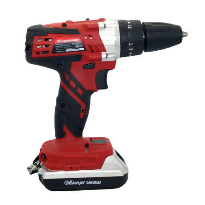 Дриль-шуруповерт акумуляторний Енергомаш ДШ-3118ЛБУ, 8B 2 frev 2,0Aч