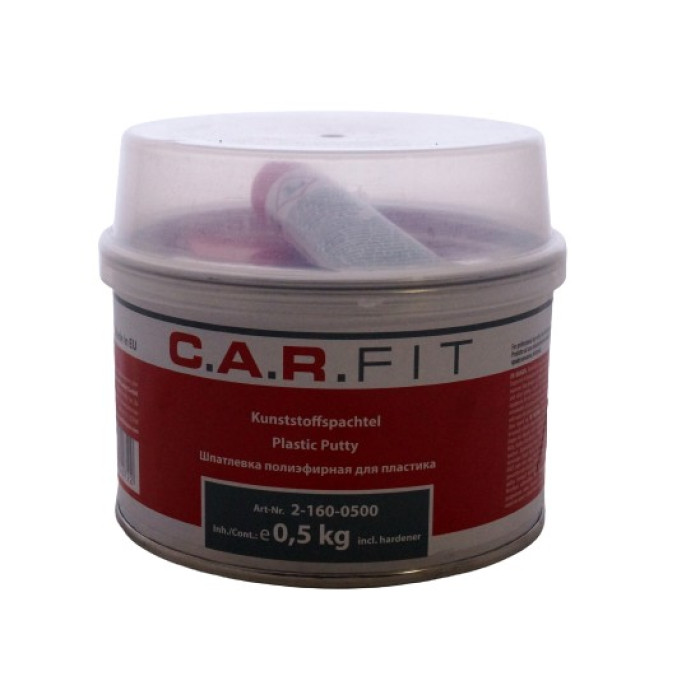 Шпаклівка поліефірна для пластику 0,5 кг (відп. + шпатель) CARFIT (арт. 2-160-0500)