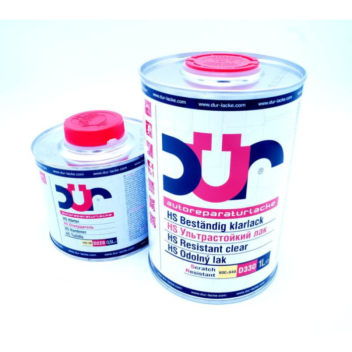 Лак двокомпонентний ультрастійкий акриловий DUR HS D330/D220 1 л + 0,5 л