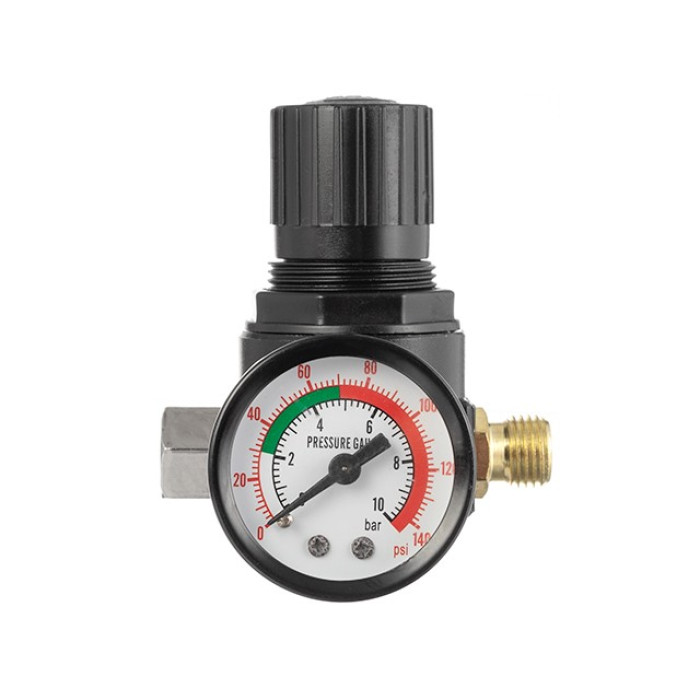 Набір з 3-х фарбопультів HVLP, 0,8мм, 1,3мм, 1,7мм, регулятор тиску, два пластикові та один металевий бачок INTERTOOL PT-1505