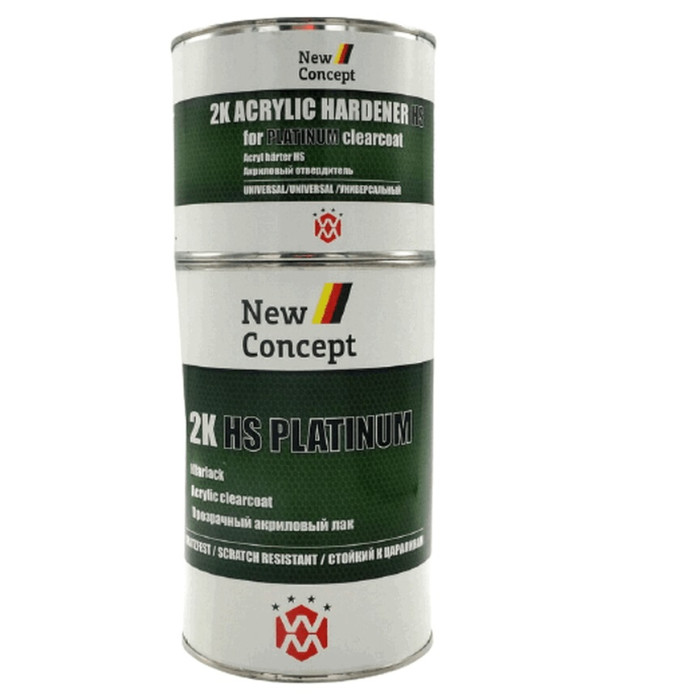 Лак акриловий New Concept 2K HS Platinum 1 л + відп. 0,5 л (арт. 10018)