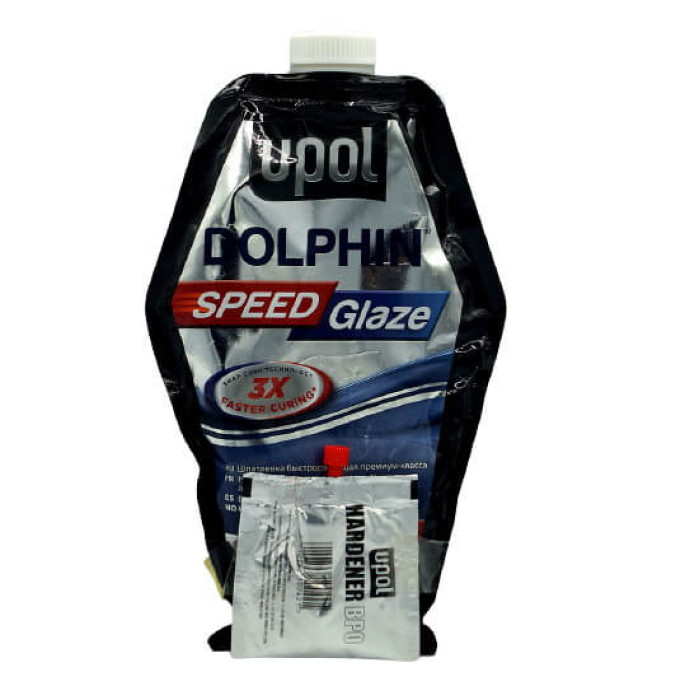 Шпатлівка рідка доводочна швидко-висихаюча U-POL Dolphin Speed Glaze, що самовирівнюється, 440 мл