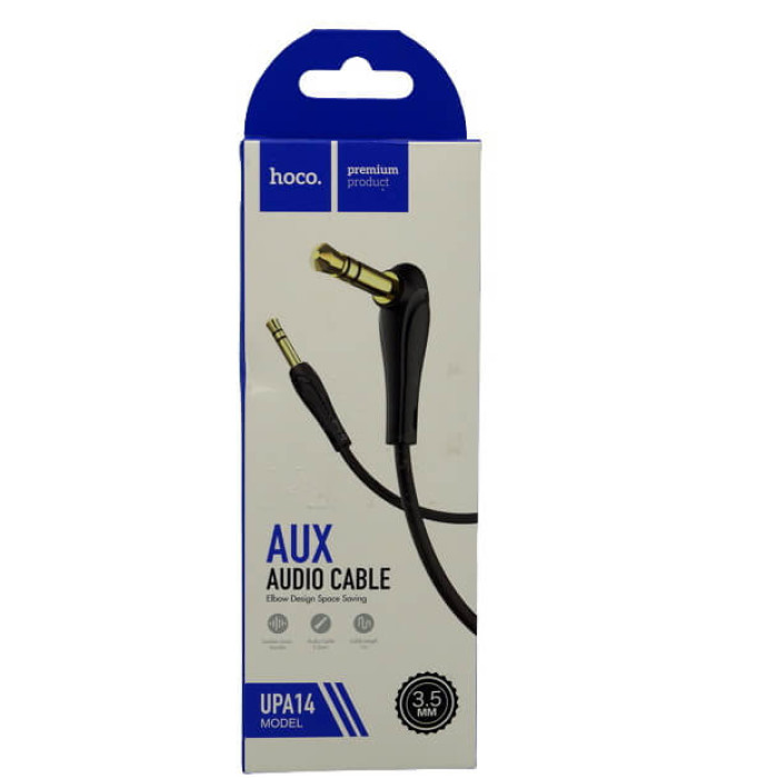 Аудіокабель 3,5 - 3,5 мм Hoco UPA14 1M Black
