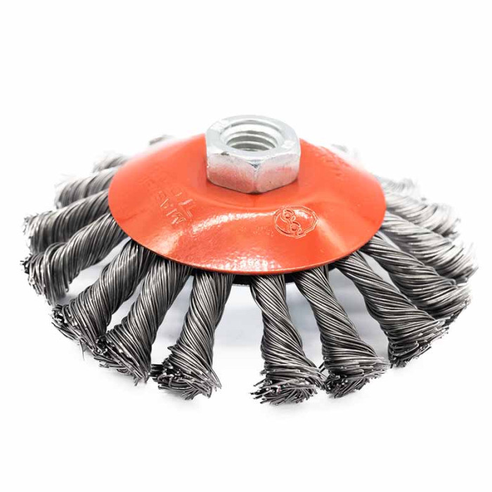 Щітка конусна з пучками дроту MASTERTOOL 115 мм М14 (арт. 19-8011)