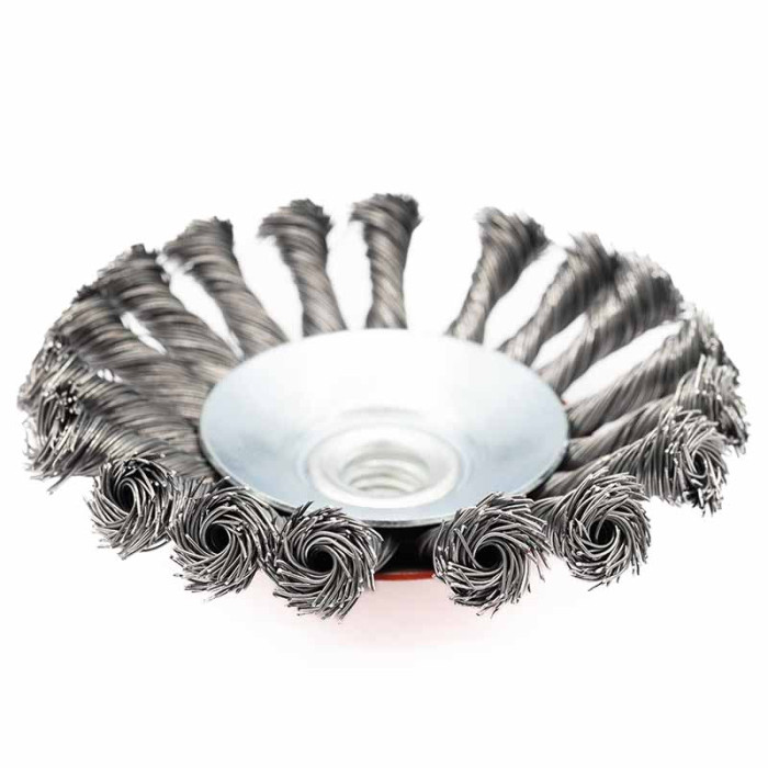 Щітка конусна з пучками дроту MASTERTOOL 115 мм М14 (арт. 19-8011)