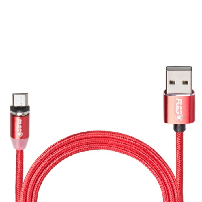Кабель магнітний PULSO USB-Micro USB 2,4А, 2m, red (MC-2302M RD)