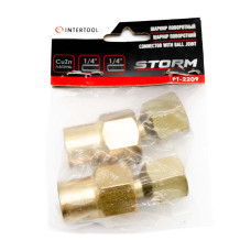 Шарнір поворотний внутр. різьблення INTERTOOL PT-2209 Storm 1/4'-1/4', латунь