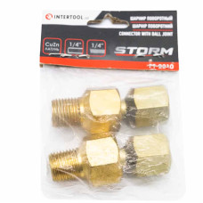 Шарнір поворотний INTERTOOL Storm 1/4 'внутр. різьблення - 1/4 'зовніш. різьблення, латунь