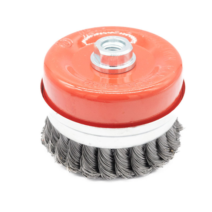 Щітка чашкова з пучками витого дроту ALLOID 100 мм М14 (арт. WB-20100U)
