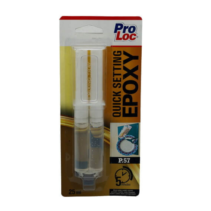 Клей епоксидний двокомпонентний ProLoc 5хв. 25гр (прозорий)