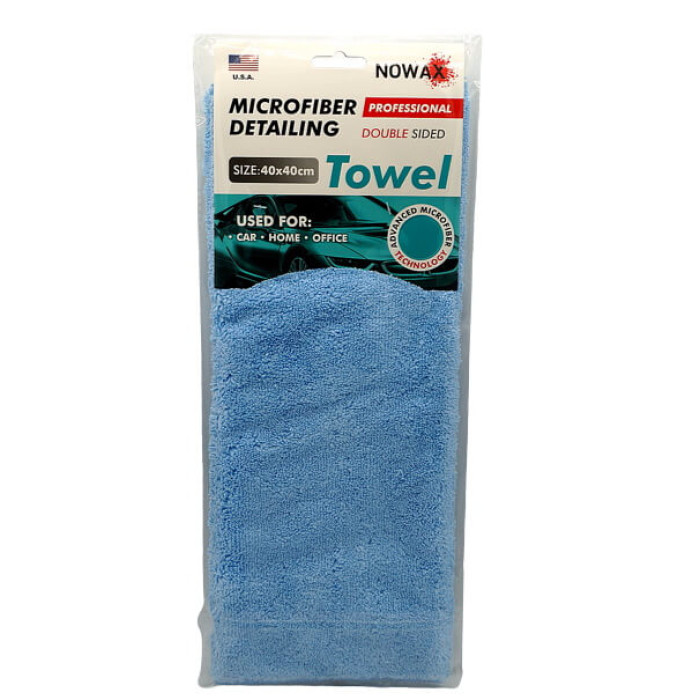 Серветка мікрофібра NOWAX NX68442, блакитна, 40x40 см