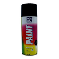 Фарба акрилова в аерозолі чорна матова BeLife 400 мл