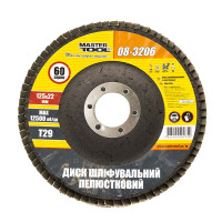 Круг пелюстковий Торцевий Master tool 08-3206 метал зігнутий 125мм*Р60