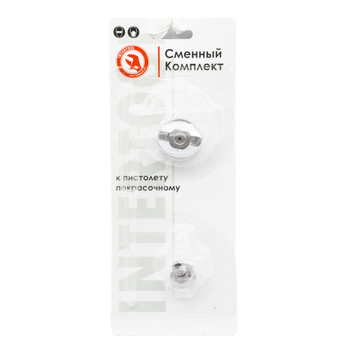 Комплект форсунки 0.8 мм для фарбопульту LVMP mini PT-0129 (дюза, повітряна головка, голка) INTERTOOL PT-2107