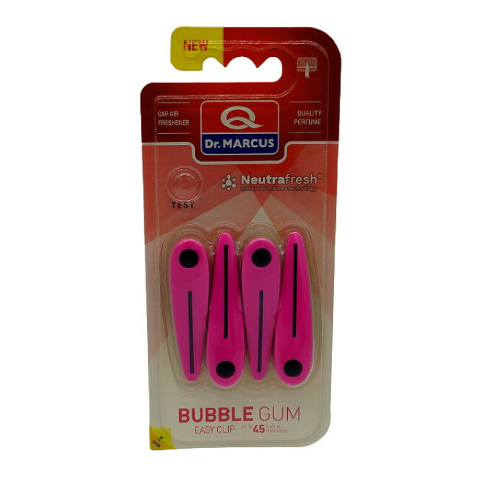 Ароматизатор Dr.Marcus Easy Clip Bubble Gum кліпси на дефлектор (уп.4шт)