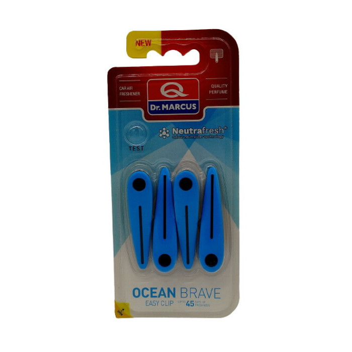 Ароматизатор Dr. Marcus Easy Clip Ocean Breeze (Океанський Бриз) кліпси на дефлектор (в упак. 4 шт.)