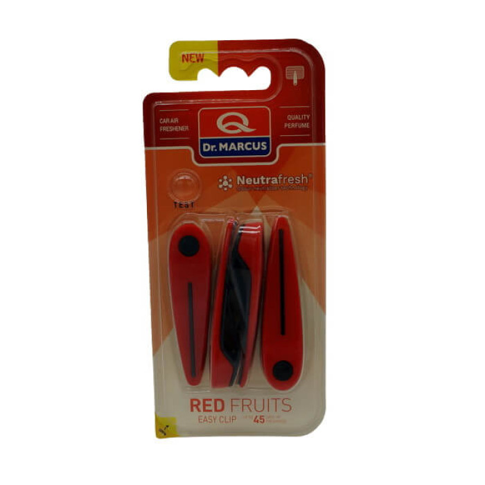 Ароматизатор Dr. Marcus Easy Clip Red Fruits (Червоні Фрукти) кліпси на дефлектор (в упак. 4 шт.)