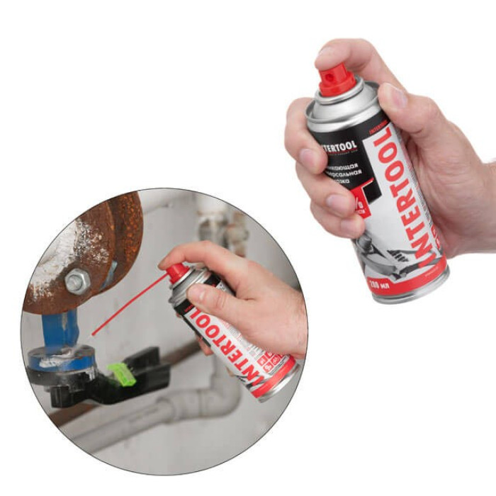 Мастило проникаюче універсальне, аерозоль 200 мл INTERTOOL FS-4020