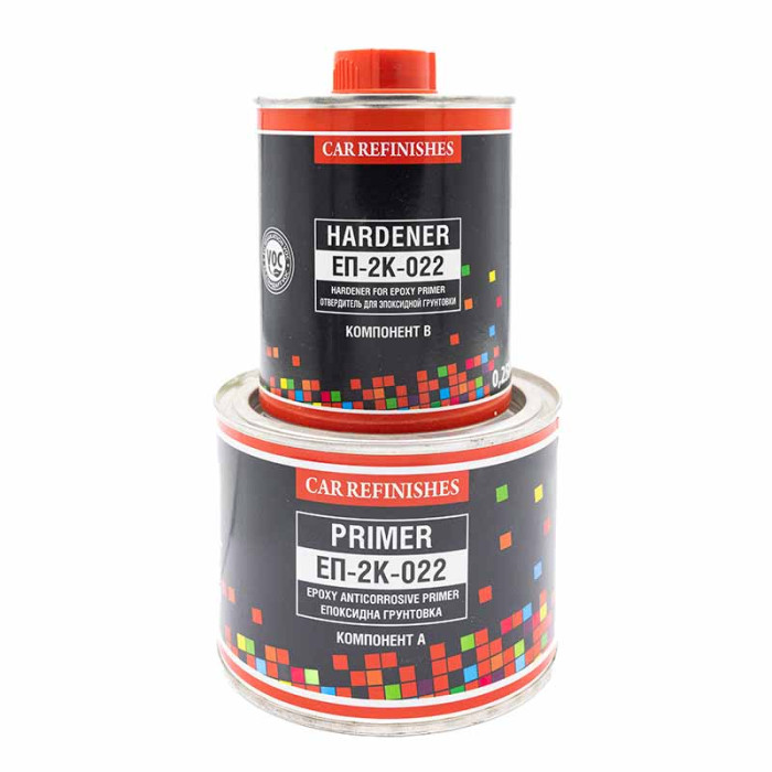 Грунтовка епоксидна антикорозійна, чорна CS System ЕП-2К-022 0,5л + затверджувач 0,25л