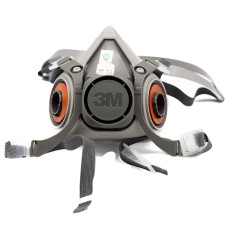 Напівмаска 3M 6200 гумова, середня М (предфільтри та тримачі в комплекті)