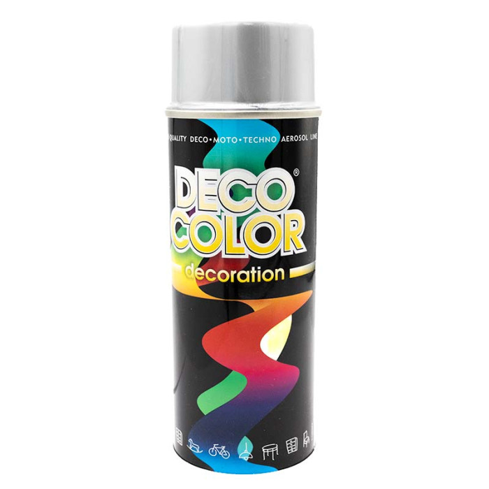 Фарба декоративна в аерозолі Deco Color RAL9006 срібляста 400 мл