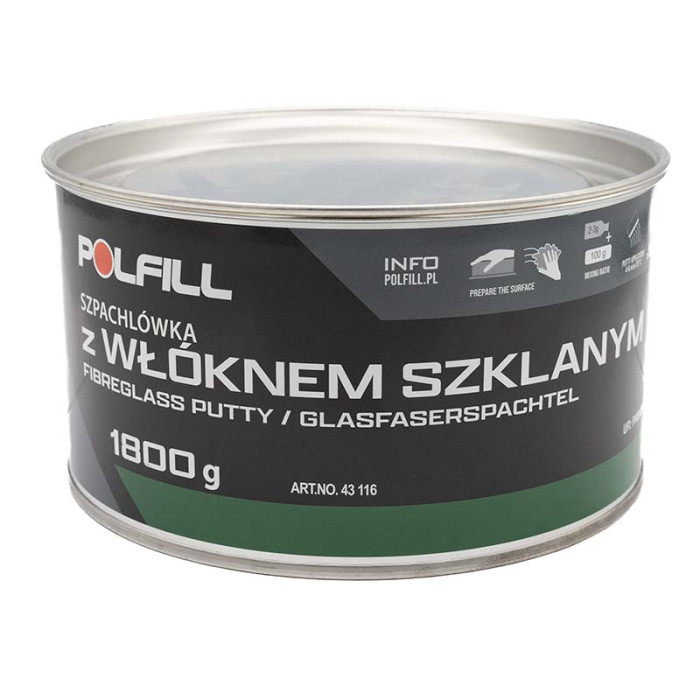 Шпаклівка зі скловолокном Polfill з отв.1,8 кг.