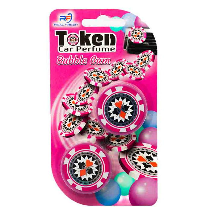 Ароматизатор Real Fresh Token Bubble Gum (жуйка) кліпси на дефлектор