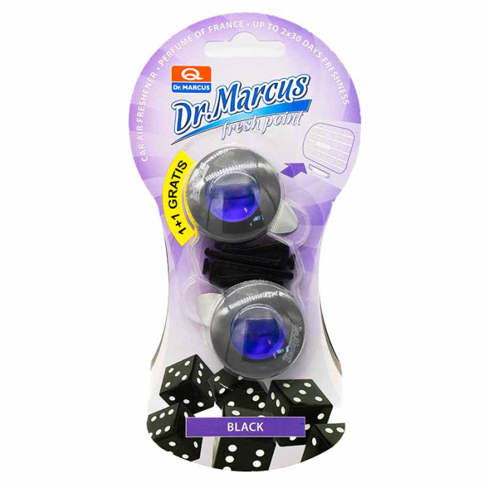 Ароматизатор Dr. Marcus Fresh Point Black (Чорний) кліпси на дефлектор (в упак. 2 шт.)