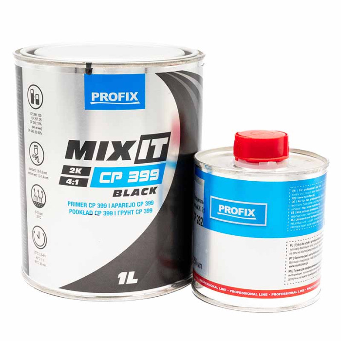 Грунт акриловий чорний 1л + 0,25л Profix СР 399 MixIT 2K HS 4:1, комплект із затв.