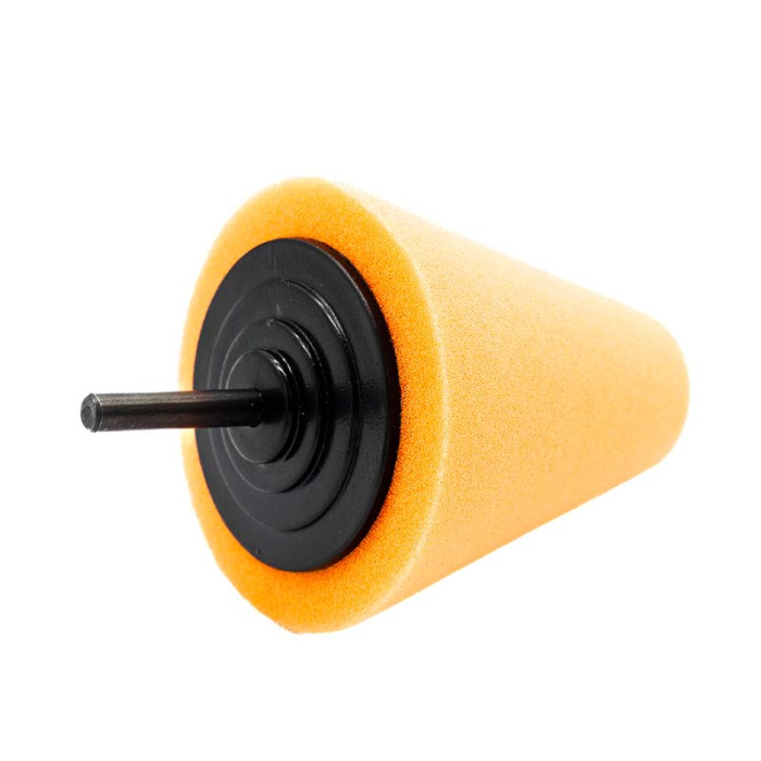 Коло полірувальне для дриля (D75/H50) Помаранчевий (конусний для колісних дисків)