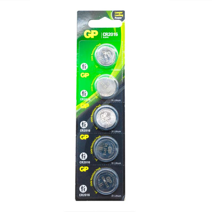 Батарейки GP CR2016 дискові 3.0V (плоскі) ціна за шт.
