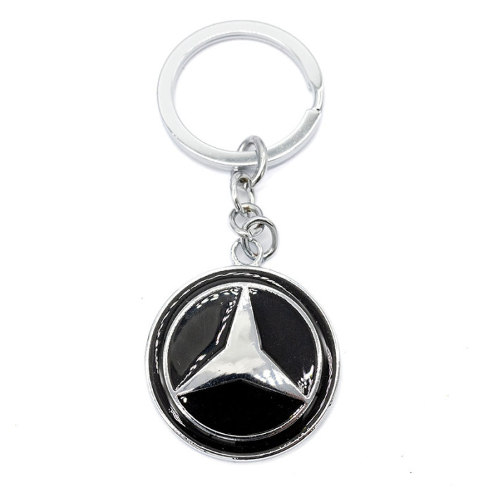 Брелок металевий кольоровий на ланцюжку Mercedes-Benz