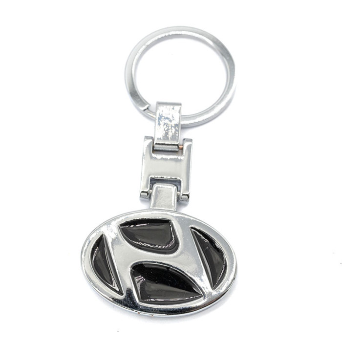 Брелок металевий кольоровий на ланцюжку HYUNDAI