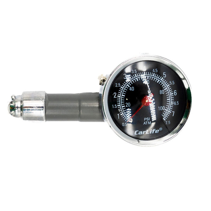 Манометр автомобільний 7.5 атм металевий CarLife (TG571/P)