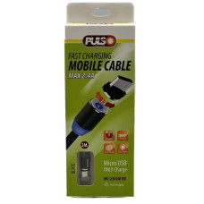 Кабель магнітний VOIN USB - Micro USB 2,4A, 2m чорний