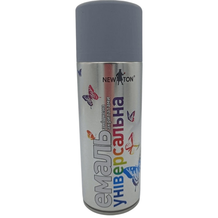 Краска универсальная в аэрозоле NEW TON 400мл серая матовая RAL 7046