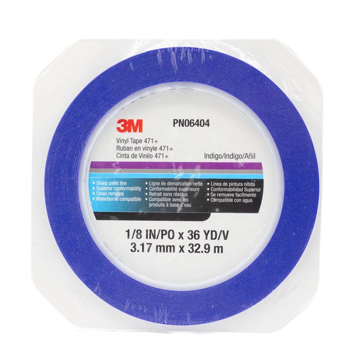 Малярна стрічка 3M Fine Line, синя, 3,17 мм x 32,9 м (арт. PN06404)
