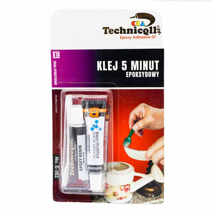 Клей епоксидний універсальний 5хв 5мл х 2 Technicqll (в тюбику)
