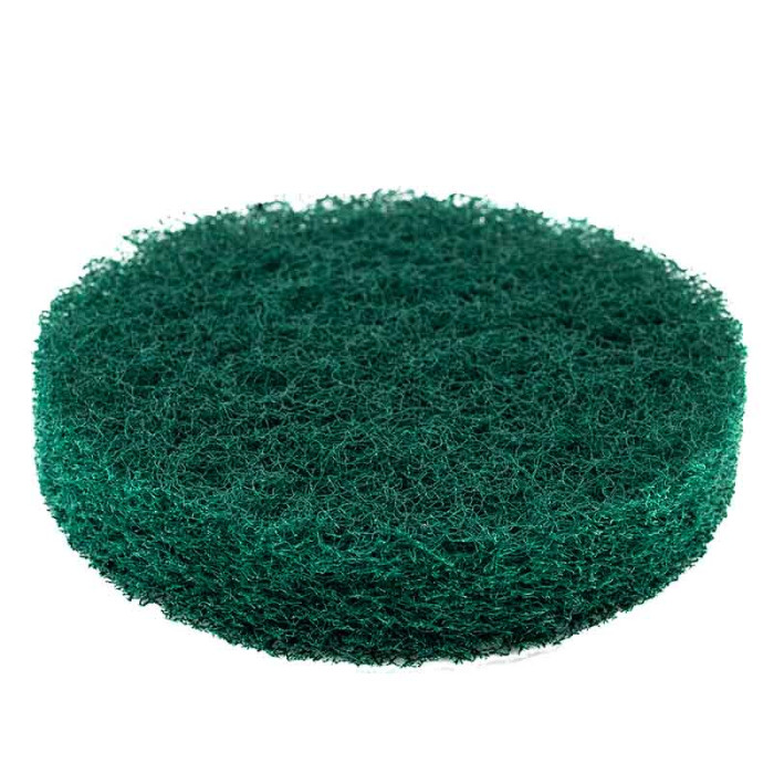 Абразивне волокно скотч брайт на липучці, круглий, зелений (під платформу D95мм)