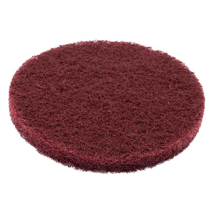 Абразивне волокно скотч брайт на липучці, круглий, червоний (під платформу D95мм)