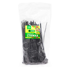 Хомути пластикові чорні 4Х150 (100шт) упаковка LOGA