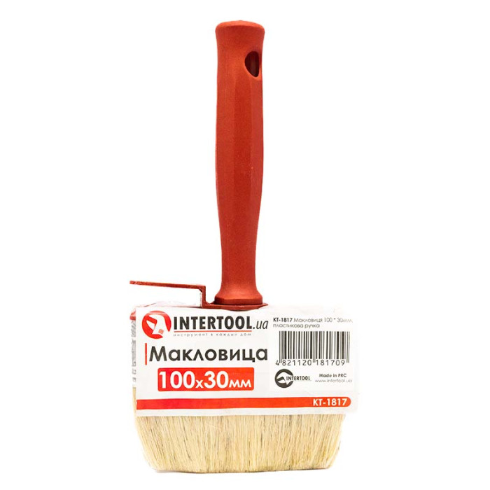 Пензель макловиця 100x30мм INTERTOOL KT-1817