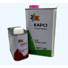 Лак акриловий напівматовий 1л KAPCI 3150 2K + відп. 651 2K Kapci 0.5л